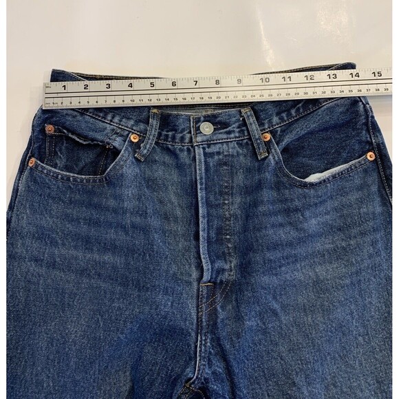 Women’s Levi’s 501 Button Fly Jeans Waist 28” Inseam 27” Straight Leg Hi Rise - Picture 11 of 13